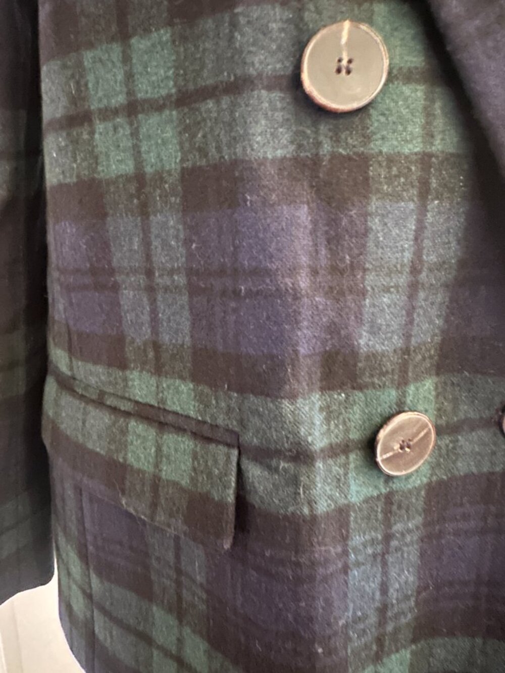 Sézane Christie jacket in Navy Tartan, size FR38 ~ NWOT! - Picture 3 of 9